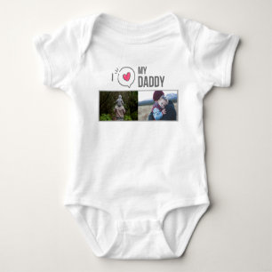 IK HOU VAN MIJN PAPA BABY KLEDING AANGEPASTE FOTO ROMPER