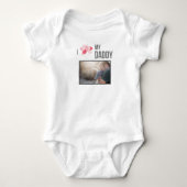 IK HOU VAN MIJN PAPA BABY KLEDING AANGEPASTE FOTO ROMPER (Voorkant)