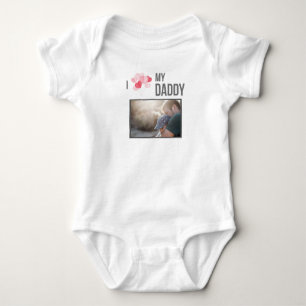 IK HOU VAN MIJN PAPA BABY KLEDING AANGEPASTE FOTO ROMPER