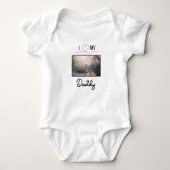 IK HOU VAN MIJN PAPA BABY KLEDING AANGEPASTE FOTO ROMPER (Voorkant)