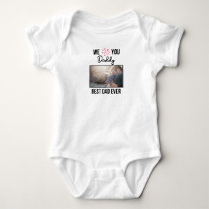 IK HOU VAN MIJN PAPA BABY KLEDING AANGEPASTE FOTO ROMPER