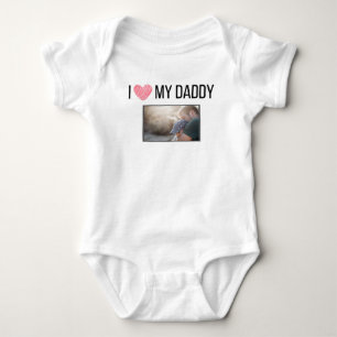 IK HOU VAN MIJN PAPA BABY KLEDING AANGEPASTE FOTO ROMPER