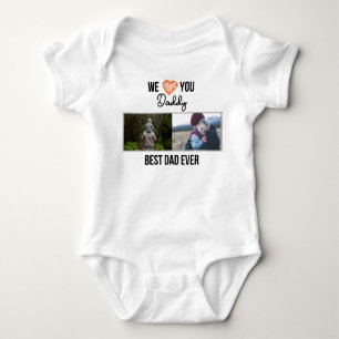 IK HOU VAN MIJN PAPA BABY KLEDING AANGEPASTE FOTO ROMPER