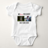 IK HOU VAN MIJN PAPA BABY KLEDING AANGEPASTE FOTO ROMPER (Voorkant)