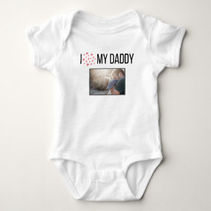 IK HOU VAN MIJN PAPA BABY KLEDING AANGEPASTE FOTO ROMPER