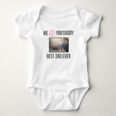 IK HOU VAN MIJN PAPA BABY KLEDING AANGEPASTE FOTO ROMPER (Voorkant)