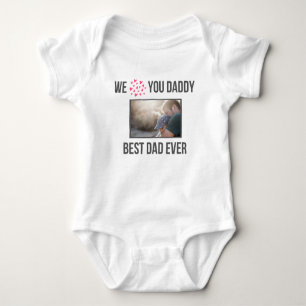 IK HOU VAN MIJN PAPA BABY KLEDING AANGEPASTE FOTO ROMPER