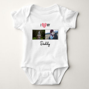 IK HOU VAN MIJN PAPA BABY KLEDING AANGEPASTE FOTO ROMPER