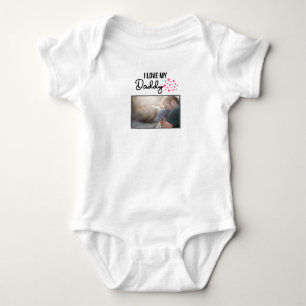 IK HOU VAN MIJN PAPA BABY KLEDING AANGEPASTE FOTO ROMPER