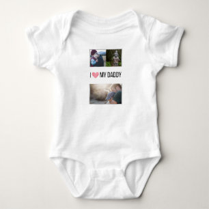 IK HOU VAN MIJN PAPA BABY KLEDING AANGEPASTE FOTO ROMPER
