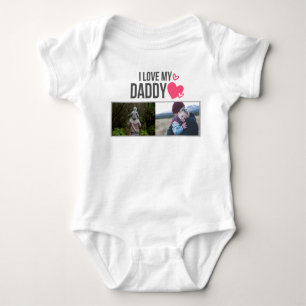 IK HOU VAN MIJN PAPA BABY KLEDING AANGEPASTE FOTO ROMPER