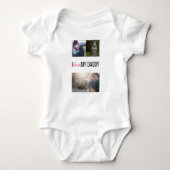 IK HOU VAN MIJN PAPA BABY KLEDING AANGEPASTE FOTO ROMPER (Voorkant)