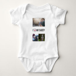 IK HOU VAN MIJN PAPA BABY KLEDING AANGEPASTE FOTO ROMPER