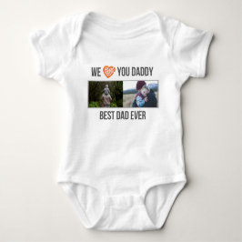 IK HOU VAN MIJN PAPA BABY KLEDING AANGEPASTE FOTO ROMPER