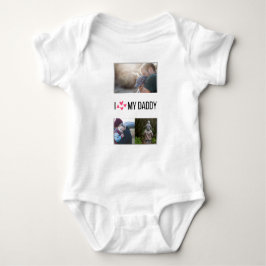 IK HOU VAN MIJN PAPA BABY KLEDING AANGEPASTE FOTO ROMPER