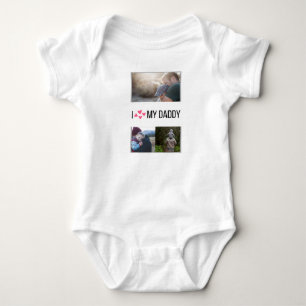 IK HOU VAN MIJN PAPA BABY KLEDING AANGEPASTE FOTO ROMPER