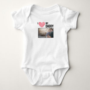 IK HOU VAN MIJN PAPA BABY KLEDING AANGEPASTE FOTO ROMPER