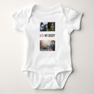 IK HOU VAN MIJN PAPA BABY KLEDING AANGEPASTE FOTO ROMPER