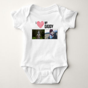 IK HOU VAN MIJN PAPA BABY KLEDING AANGEPASTE FOTO ROMPER