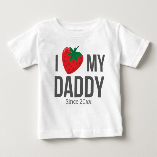 IK HOU VAN MIJN PAPA BABY KLEDING AANGEPASTE TEKST (Voorkant)