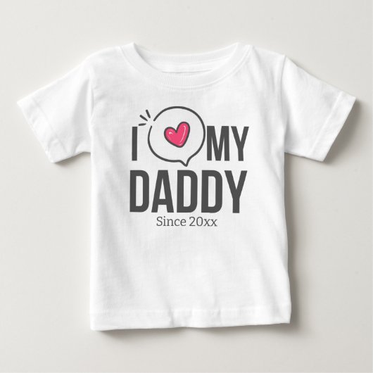 IK HOU VAN MIJN PAPA BABY KLEDING AANGEPASTE TEKST (Voorkant)