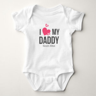 IK HOU VAN MIJN PAPA BABY KLEDING AANGEPASTE TEKST ROMPER