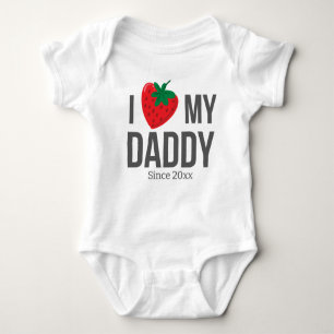 IK HOU VAN MIJN PAPA BABY KLEDING AANGEPASTE TEKST ROMPER