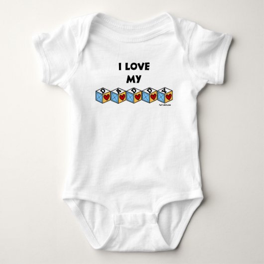 Ik hou van mijn papa baby romper (Voorkant)