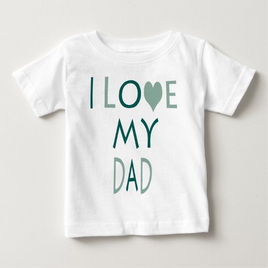 Ik hou van mijn papa baby tee (Voorkant)