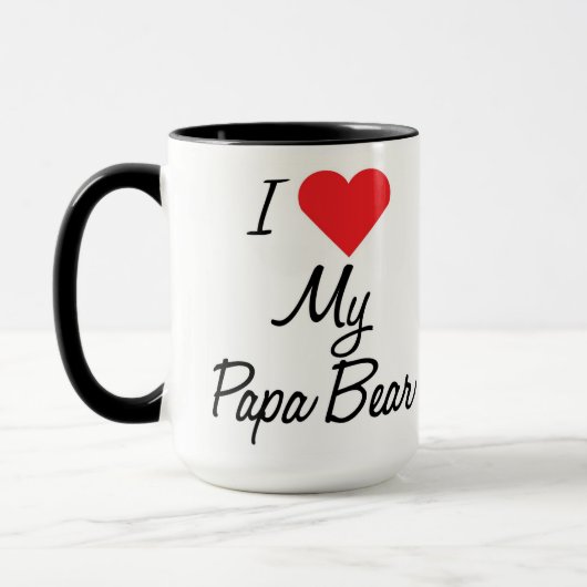Ik hou van mijn Papa Beer Coffee Mok (Links)