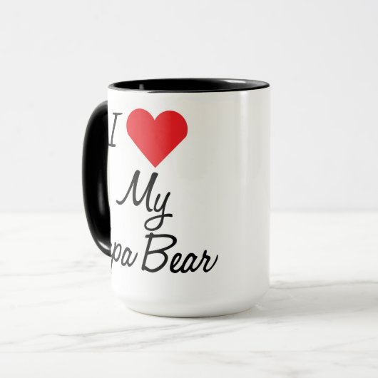 Ik hou van mijn Papa Beer Coffee Mok (Voorkant links)