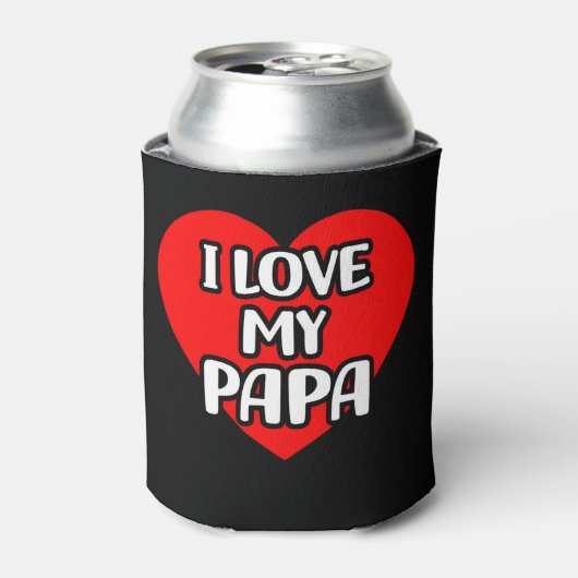 Ik hou van mijn papa blikjeskoeler (Blikje Voorkant)