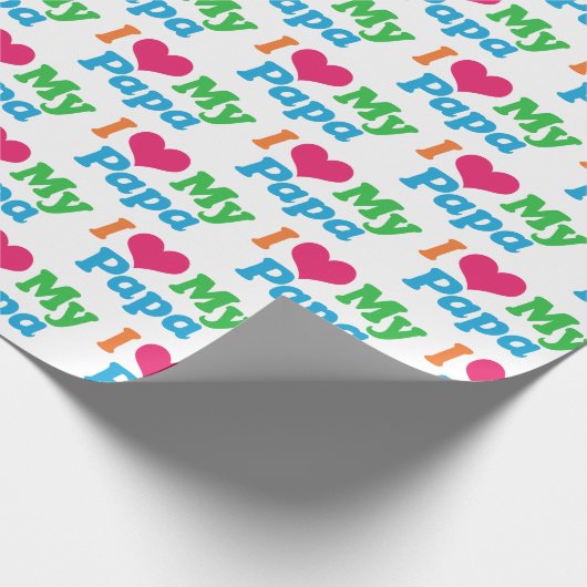 Ik hou van mijn Papa Cadeaupapier (Hoek)