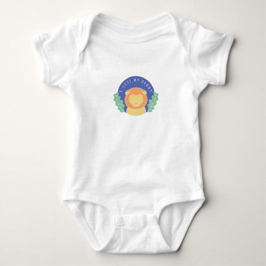 Ik hou van mijn papa citaat baby romper (Voorkant)