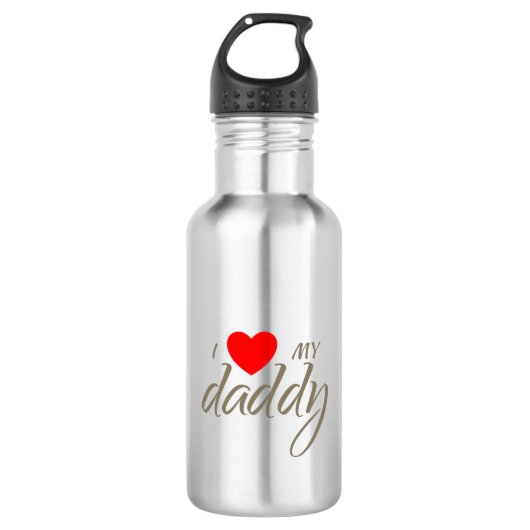 Ik hou van mijn papa-design waterfles (Voorkant)