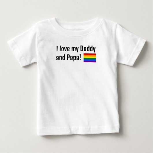 Ik hou van mijn papa en Papa Pride Flag T-shirt (Voorkant)
