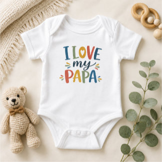 Ik hou van mijn papa gepersonaliseerde baby-body romper