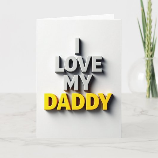 Ik Hou Van Mijn Papa Kaart (Voorkant)