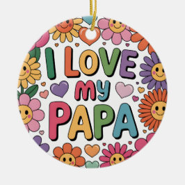 Ik hou van mijn papa keramisch ornament