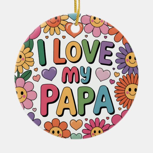 Ik hou van mijn papa keramisch ornament (Voorkant)
