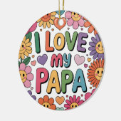 Ik hou van mijn papa keramisch ornament (Links)