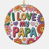 Ik hou van mijn papa keramisch ornament (Achterkant)