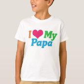 Ik hou van mijn papa-Kinderen T-shirt (Voorkant)