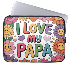 Ik hou van mijn papa laptop sleeve