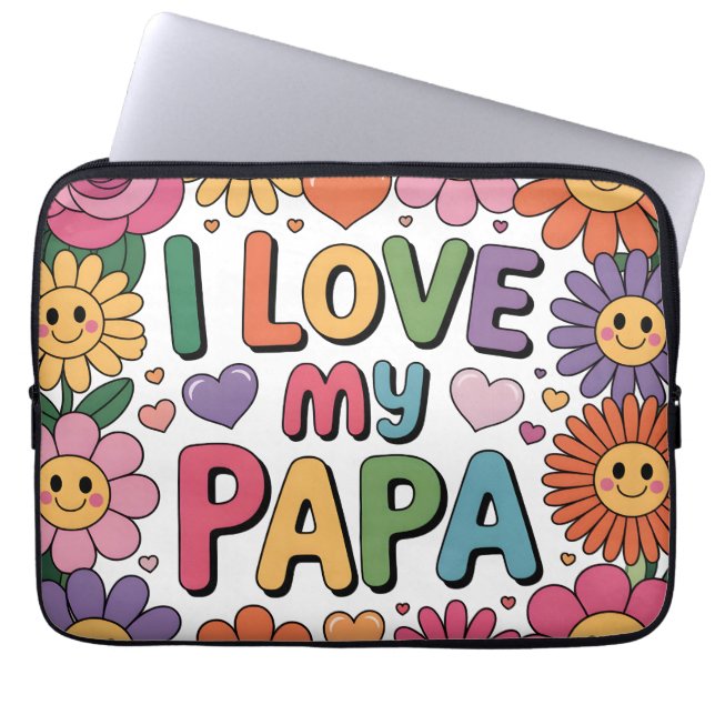 Ik hou van mijn papa laptop sleeve (Voorkant)