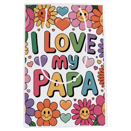 Ik hou van mijn papa medium cadeauzakje (Voorkant)