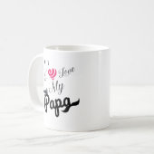 Ik hou van mijn papa ontwerp koffiemok (Voorkant links)