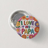 Ik hou van mijn papa ronde button 3,2 cm (Voorkant /achterkant)