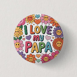 Ik hou van mijn papa ronde button 3,2 cm