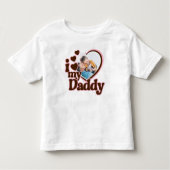 Ik hou van mijn papa Roze bruine foto Kinder Shirts (Voorkant)